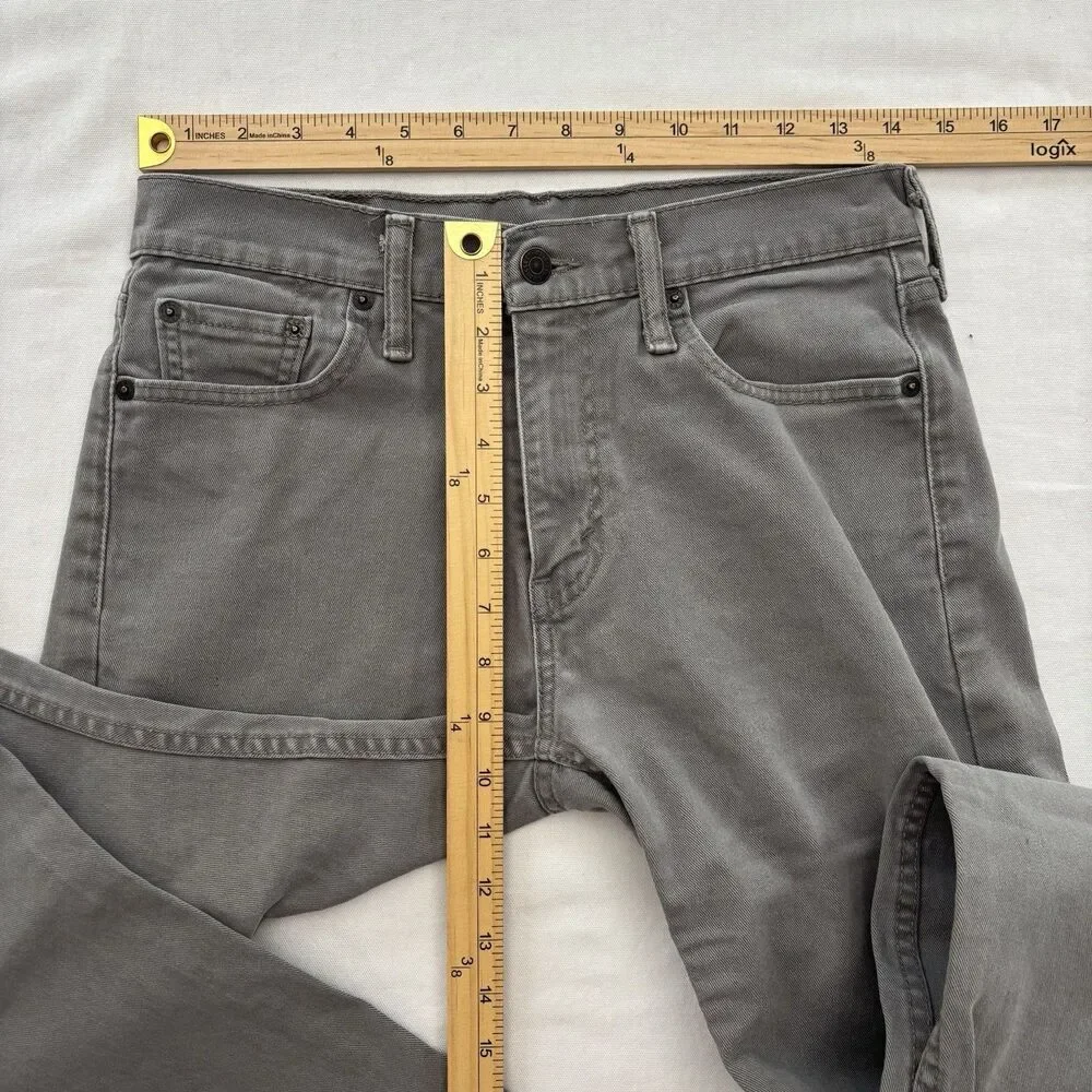 Levis 513 Jeans Mens Size 28x30 Gray Denim Straight Leg Levi’s Stretch Casual